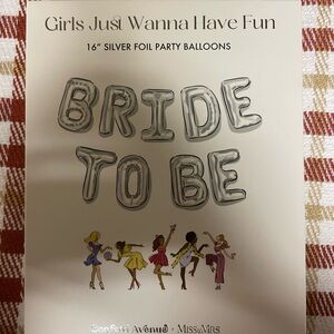 BRIDE TO BE 16” SILVER FOIL BALLOONS